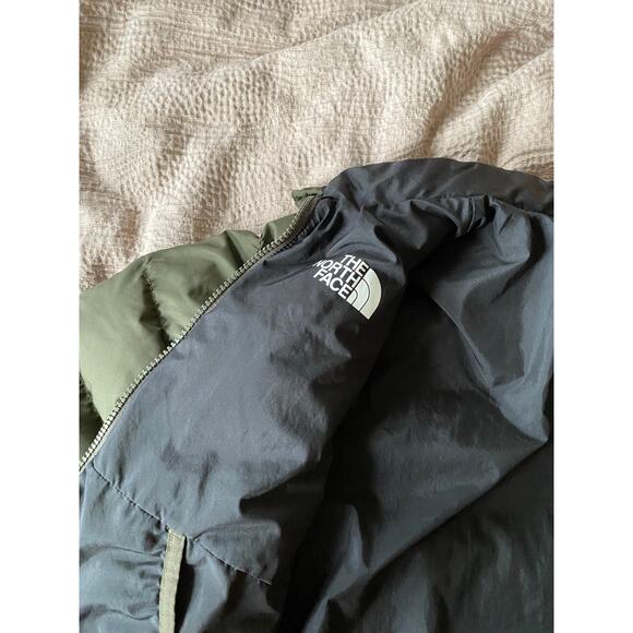 THE NORTH FACE Reversible Kids Black Green North Down Jacket Size Small 7/8 - Picture 5 of 7